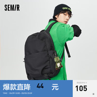 森马（Semir）双肩包女大书包男电脑包高中生男士旅行包初中生男生背包 黑色90001-105524153217 均码