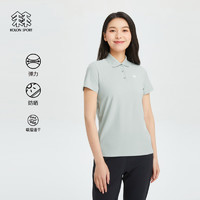 KOLON SPORT 可隆户外女速干短袖T恤POLO衫防晒弹力 薄荷绿MT 170/L