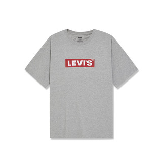 Levi's李维斯24夏季时尚简约休闲LOGO印花短袖T恤 灰色 16143-0435 S