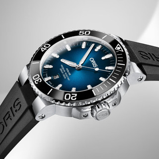豪利时ORIS 瑞士手表潜水AQUIS DATE机械绿色水鬼41.5mm绿盘日历男士表 73377664135RS