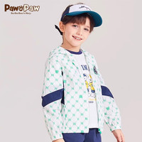 PawinPaw卡通小熊童装24夏季男童儿童连帽满印防服晒 Green绿色/40 160