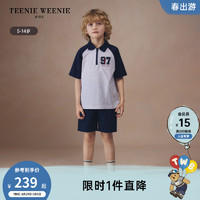 Teenie Weenie Kids小熊童装24夏季男童可爱舒适休闲百搭短裤 藏青色 130cm