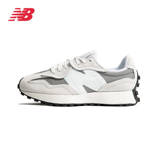 new balance NB 327系列新款男女情侣复古百搭简约防滑耐磨运动休闲鞋U327WED 灰色/白色/灰白色