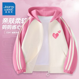 JEANSWEST 真维斯 女童上衣2024年春季新款童装外套时尚百搭儿童衣服休闲长袖