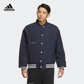 adidas 阿迪达斯 轻运动男装冬季运动保暖夹棉棉服外套IZ1602 传奇墨水蓝/白 A/XL