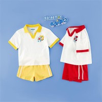 哆啦A梦 男女童套装夏季新款中大童套装短裤装潮