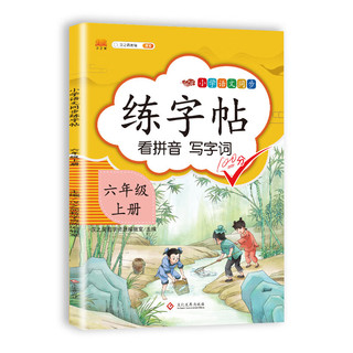 六年级上册练字帖同步语文人教版课本生字小练字帖 6年级上册