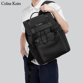 Colins Keirs背包男双肩包大容量背包大书包15.6英寸电脑包防泼水旅行包 黑色