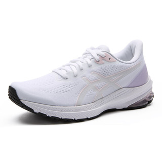 亚瑟士（ASICS）女鞋跑步鞋GT-1000 12 透气柔软网布缓震运动鞋1012B450 白色/粉色 37