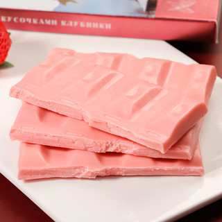 IZP草莓牛奶巧克力铁盒100g 俄罗斯休闲零食