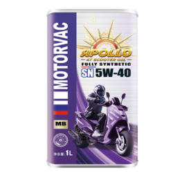 莫托维克 太阳神 5W-40 SN级 1L 全合成摩托车机油