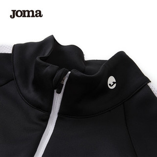 JOMA足球服长袖男半拉链训练衫足球运动训练服上衣男士卫衣外套套头衫 黑色 L