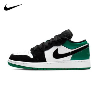 NIKE 耐克 Air Jordan 1 Low AJ1 GS黑绿脚趾复古低帮休闲篮球鞋 553560-113 38.5