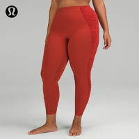 lululemon 丨Align™ 女士运动高腰紧身裤 25" *褶饰 裸感 LW5EURS 深红色 4