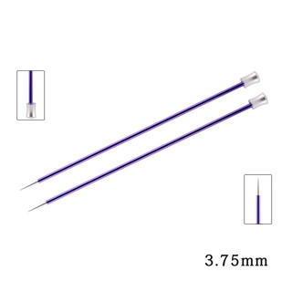 盛莲 KnitPro Zing 40厘米彩铝单头直针进口围巾棒针毛衣针编织工具 3.75mm 40cm