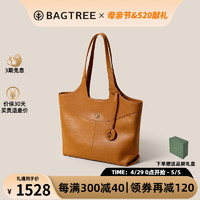 BAGTREE 包包树飞鱼包 2024新款品牌大容量通勤托特包头层牛皮单肩女士包