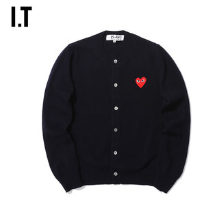 I.T IT CDG PLAY COMME des GARCONS川久保玲女针织开衫红色爱心刺绣