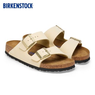 BIRKENSTOCK勃肯拖鞋平跟休闲时尚凉鞋拖鞋Arizona系列 米色/米白色窄版1027646 35