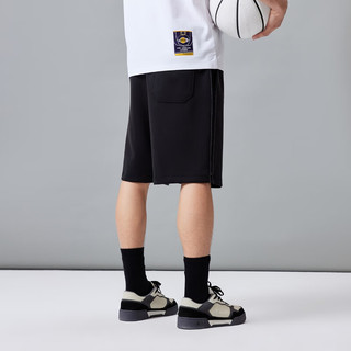 杰克·琼斯（JACK&JONES）夏季NBA联名湖人队宽松logo刺绣运动休闲短裤22429F002 黑色E40 黑色E40 170/76A/SR