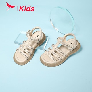 百亿补贴：红蜻蜓儿童2024夏季新款凉鞋沙滩鞋纯色百搭软底平底鞋罗马鞋女童