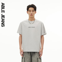 ABLE JEANS 24夏季都市机能干爽舒适LOGO反光印花短袖T恤男士 浅岩灰 S