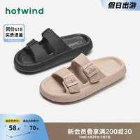 hotwind 热风 男鞋2024年夏季新款男士拖鞋外穿百搭一字户外男款沙滩拖鞋子