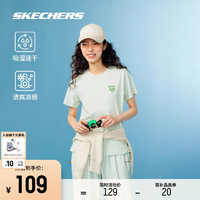 SKECHERS 斯凯奇 运动T恤2024春夏新款圆领短袖凉感薄荷曼波透气T