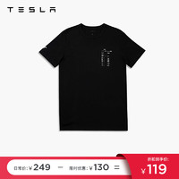 特斯拉（Tesla）男装PlaidQuarterMile短袖T恤纯棉休闲半袖 S码