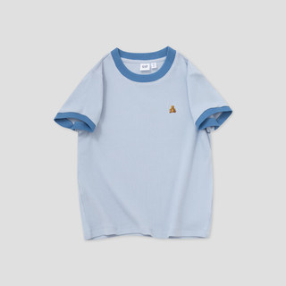 Gap 盖璞 夏季女士紧身撞色短袖T恤 429376 蓝色 XL