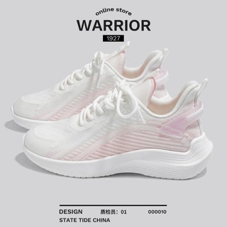 WARRIOR 回力 时尚跑步鞋女软底透气网面户外运动鞋小清新休闲鞋