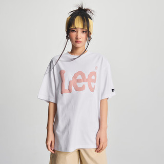 Lee24春夏舒适圆领Logo男女同款短袖T恤LUT0077333RX 白色（尺码偏大，拍小一码） S