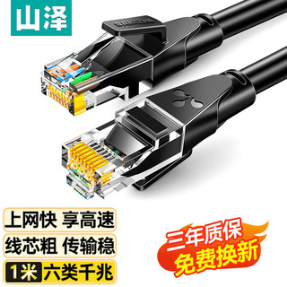 六类网线 CAT6 1米黑色圆线WD6010