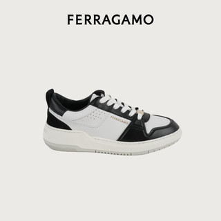 菲拉格慕（Ferragamo）男士黑色Gancini轮廓低帮休闲鞋 0770882_M  _100/46 