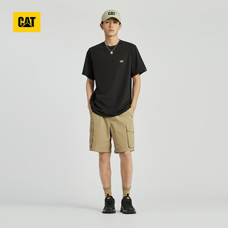 CAT卡特24夏季男户外CoolMax科技绣花Logo短袖T恤 黑色 L