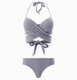 BALNEAIRE 范德安 BE范德安时尚系列2024新品女士比基尼泳衣千鸟格绑带三角时尚性感