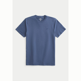 HOLLISTER24春夏美式棉质圆领短袖T恤 男女装 KI324-4088 浅海军蓝 XS (170/84A)