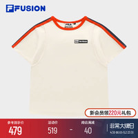 FILA 斐乐 FUSION x FACETASM斐乐潮牌女子针织短袖衫2024夏季新款T恤