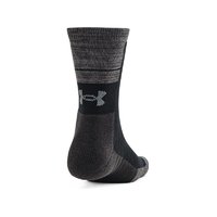 安德玛 UNDERARMOUR）Cold Weather男女情侣训练运动短筒袜子-2双装1365788 黑色001 L