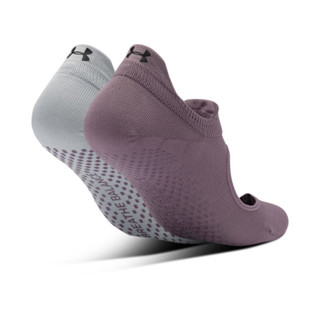 安德玛 UNDERARMOUR）Breathe女子训练运动袜子-2双装1373336 紫色500 M