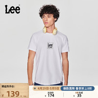 Lee 24春夏新品标准版字母印花男圆领短袖T恤休闲潮LMT0081114LE