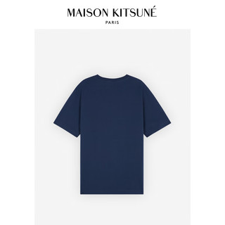 Maison Kitsune 男女同款 SS24春夏手写体系列圆领T恤短袖 P476【藏青色】 M