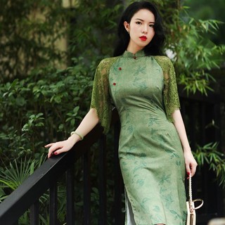 限尺码：JK&JS 旗袍裙夏季年轻款中国风复古少女日常素雅改良连衣裙