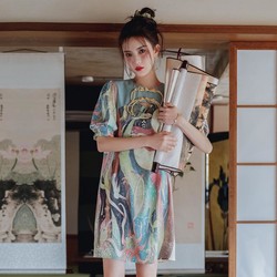 JK&JS 旗袍女夏季新式年轻款少女高端国潮女装中国风改良版连衣裙