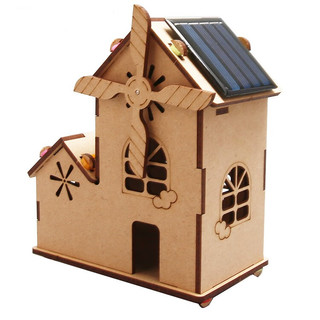 达闻西 diy太阳能小屋科学实验儿童玩具 太阳能小屋