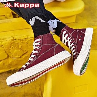 百亿补贴：Kappa 卡帕 潮品情侣款休闲串标高帮板鞋新款-K09Y5VS16