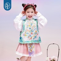 年衣 童装女童春装马甲新款女孩新中式国风儿童亲子款唐装上衣