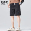 JEEP SPIRIT 吉普短裤男夏季潮流休闲男士五分裤韩版直筒裤子男装 黑色 XL