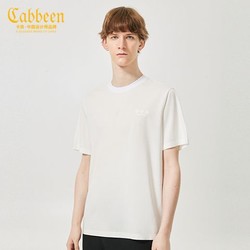 Cabbeen 卡宾 男装图标压花T恤夏季款简约潮流短袖休闲A