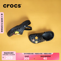 卡骆驰crocs洞洞鞋贝雅男鞋女鞋轻便耐磨一脚蹬拖鞋休闲鞋10126 黑色-001 40(250mm)