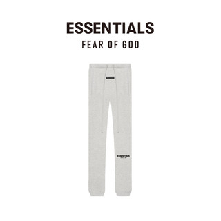 FEAR OF GOD ESSENTIALS 植绒LOGO系列棉质束口卫裤 美式高街宽松潮牌简约抽绳卫裤 深燕麦色 L